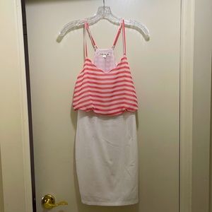 White and Pink Summer Dress-size S